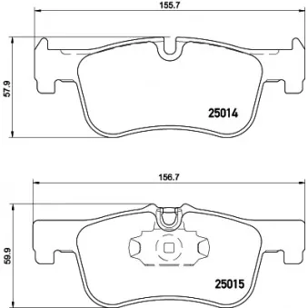 Jeu de 4 plaquettes de frein avant HELLA PAGID OEM 34116858910