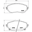 HELLA PAGID 8DB 355 020-281 - Jeu de 4 plaquettes de frein avant