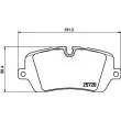 HELLA PAGID 8DB 355 020-361 - Jeu de 4 plaquettes de frein arrière