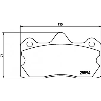 Jeu de 4 plaquettes de frein arrière HELLA PAGID [8DB 355 020-391]