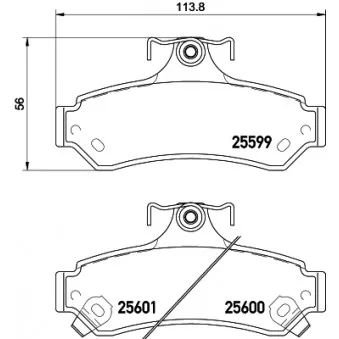 HELLA PAGID 8DB 355 020-531 - Jeu de 4 plaquettes de frein avant