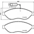 HELLA PAGID 8DB 355 020-661 - Jeu de 4 plaquettes de frein avant