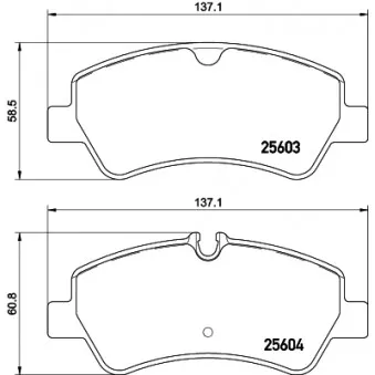 Jeu de 4 plaquettes de frein arrière HELLA PAGID OEM BK212M008AC