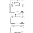 HELLA PAGID 8DB 355 021-151 - Jeu de 4 plaquettes de frein avant