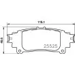 HELLA PAGID 8DB 355 021-661 - Jeu de 4 plaquettes de frein avant