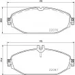 HELLA PAGID 8DB 355 021-921 - Jeu de 4 plaquettes de frein avant