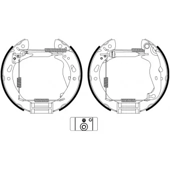 HELLA PAGID 8DB 355 022-921 - Kit de freins arrière (prémontés)