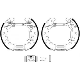 HELLA PAGID 8DB 355 022-971 - Kit de freins arrière (prémontés)