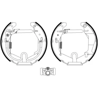 HELLA PAGID 8DB 355 022-981 - Kit de freins arrière (prémontés)