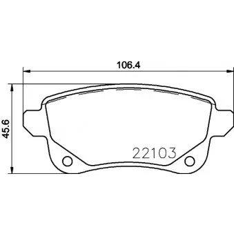 Jeu de 4 plaquettes de frein arrière HELLA PAGID OEM 440608061R