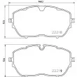 HELLA PAGID 8DB 355 024-731 - Jeu de 4 plaquettes de frein avant