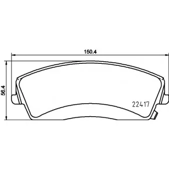 Jeu de 4 plaquettes de frein avant HELLA PAGID 8DB 355 025-001