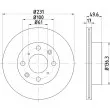 Jeu de 2 disques de frein avant HELLA PAGID [8DD 355 100-761]