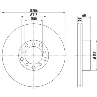 HELLA PAGID 8DD 355 100-791 - Jeu de 2 disques de frein avant