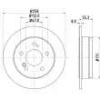 HELLA PAGID 8DD 355 100-961 - Jeu de 2 disques de frein arrière