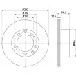 Jeu de 2 disques de frein avant HELLA PAGID [8DD 355 101-561]