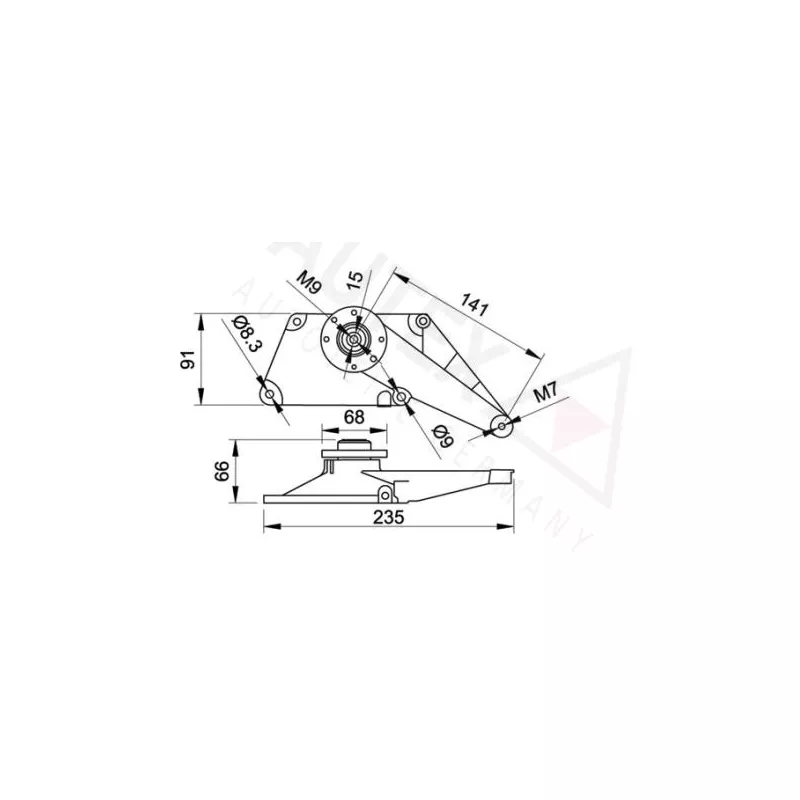 Tendeur de courroie, courroie trapézoïdale à nervures AUTEX 601696 - Visuel 1
