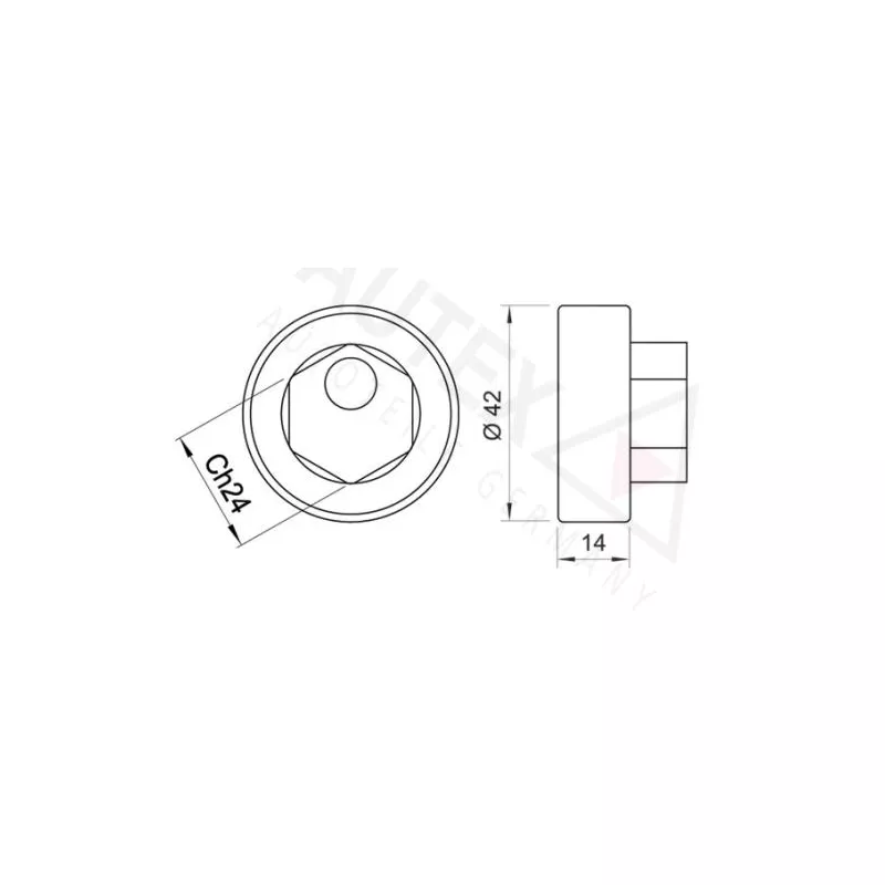 Poulie-tendeur, courroie de distribution AUTEX 641143 - Visuel 1