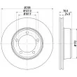 Jeu de 2 disques de frein avant HELLA PAGID [8DD 355 103-161]