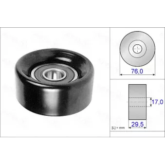 AUTEX 655002 - Poulie renvoi/transmission, courroie trapézoïdale à nervures