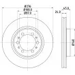 HELLA PAGID 8DD 355 105-131 - Jeu de 2 disques de frein avant