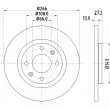 HELLA PAGID 8DD 355 105-751 - Jeu de 2 disques de frein avant