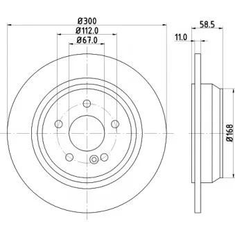 HELLA PAGID 8DD 355 106-881 - Jeu de 2 disques de frein avant