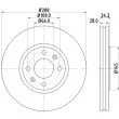 HELLA PAGID 8DD 355 107-841 - Jeu de 2 disques de frein avant