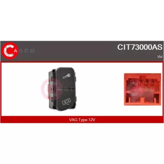 CASCO CIT73000AS - Interrupteur, verrouilage des portières
