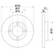 HELLA PAGID 8DD 355 108-491 - Jeu de 2 disques de frein avant