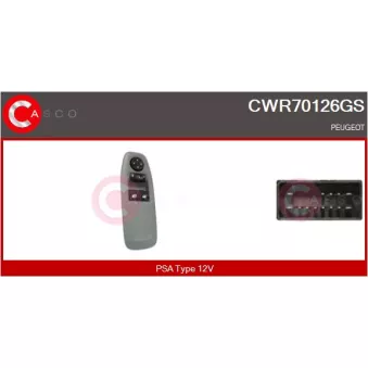 CASCO CWR70126GS - Interrupteur, lève-vitre