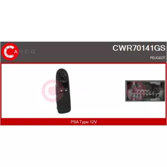 CASCO CWR70141GS - Interrupteur, lève-vitre