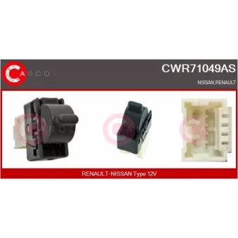 Interrupteur, lève-vitre CASCO CWR71049AS pour CADILLAC CTS 2.5 D 4x4 - 133cv