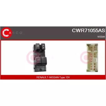 CASCO CWR71055AS - Interrupteur, lève-vitre