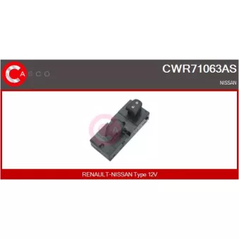 CASCO CWR71063AS - Interrupteur, lève-vitre