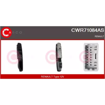 CASCO CWR71084AS - Interrupteur, lève-vitre