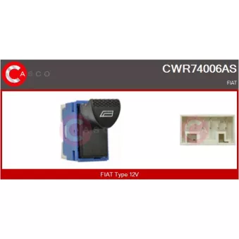 CASCO CWR74006AS - Interrupteur, lève-vitre