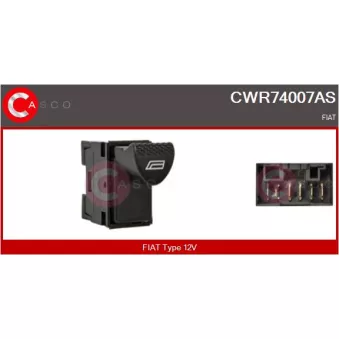 CASCO CWR74007AS - Interrupteur, lève-vitre