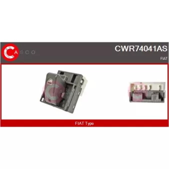 CASCO CWR74041AS - Interrupteur, lève-vitre