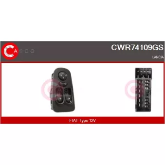 CASCO CWR74109GS - Interrupteur, lève-vitre avant gauche