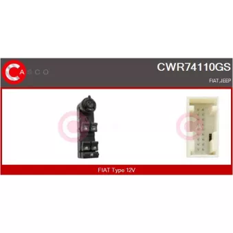 CASCO CWR74110GS - Interrupteur, lève-vitre arrière gauche