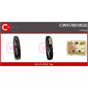 CASCO CWR78018GS - Interrupteur, lève-vitre