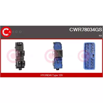 Interrupteur, lève-vitre CASCO [CWR78034GS]