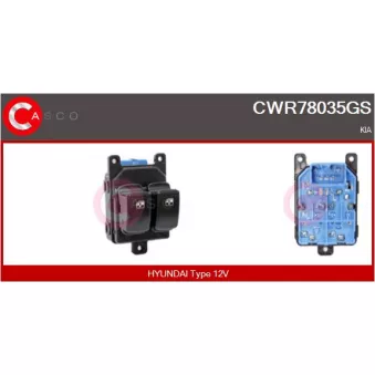 Interrupteur, lève-vitre CASCO [CWR78035GS]