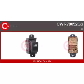 CASCO CWR78052GS - Interrupteur, lève-vitre