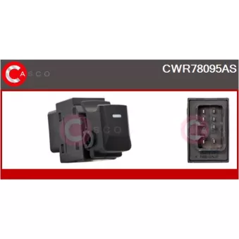 CASCO CWR78095AS - Interrupteur, lève-vitre