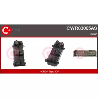 CASCO CWR83005AS - Interrupteur, lève-vitre