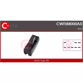 CASCO CWR88000AS - Interrupteur, lève-vitre