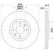 HELLA PAGID 8DD 355 111-321 - Jeu de 2 disques de frein avant