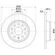 HELLA PAGID 8DD 355 112-141 - Jeu de 2 disques de frein arrière